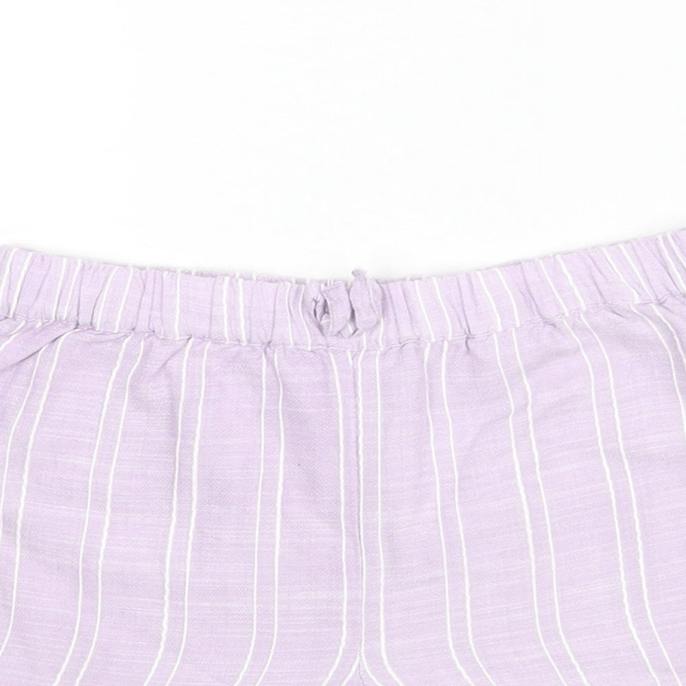 George Girls Purple Striped  Hot Pants Shorts Size 3-4 Years