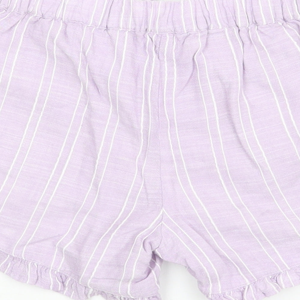 George Girls Purple Striped  Hot Pants Shorts Size 3-4 Years
