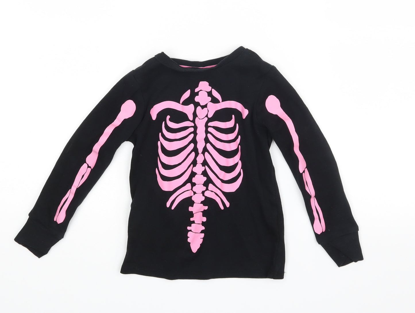 George Girls Black   Basic Blouse Size 4-5 Years  - Skeleton
