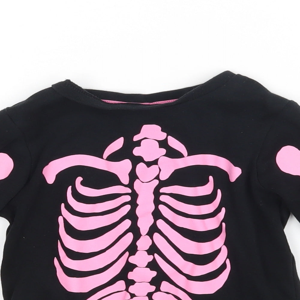 George Girls Black   Basic Blouse Size 4-5 Years  - Skeleton