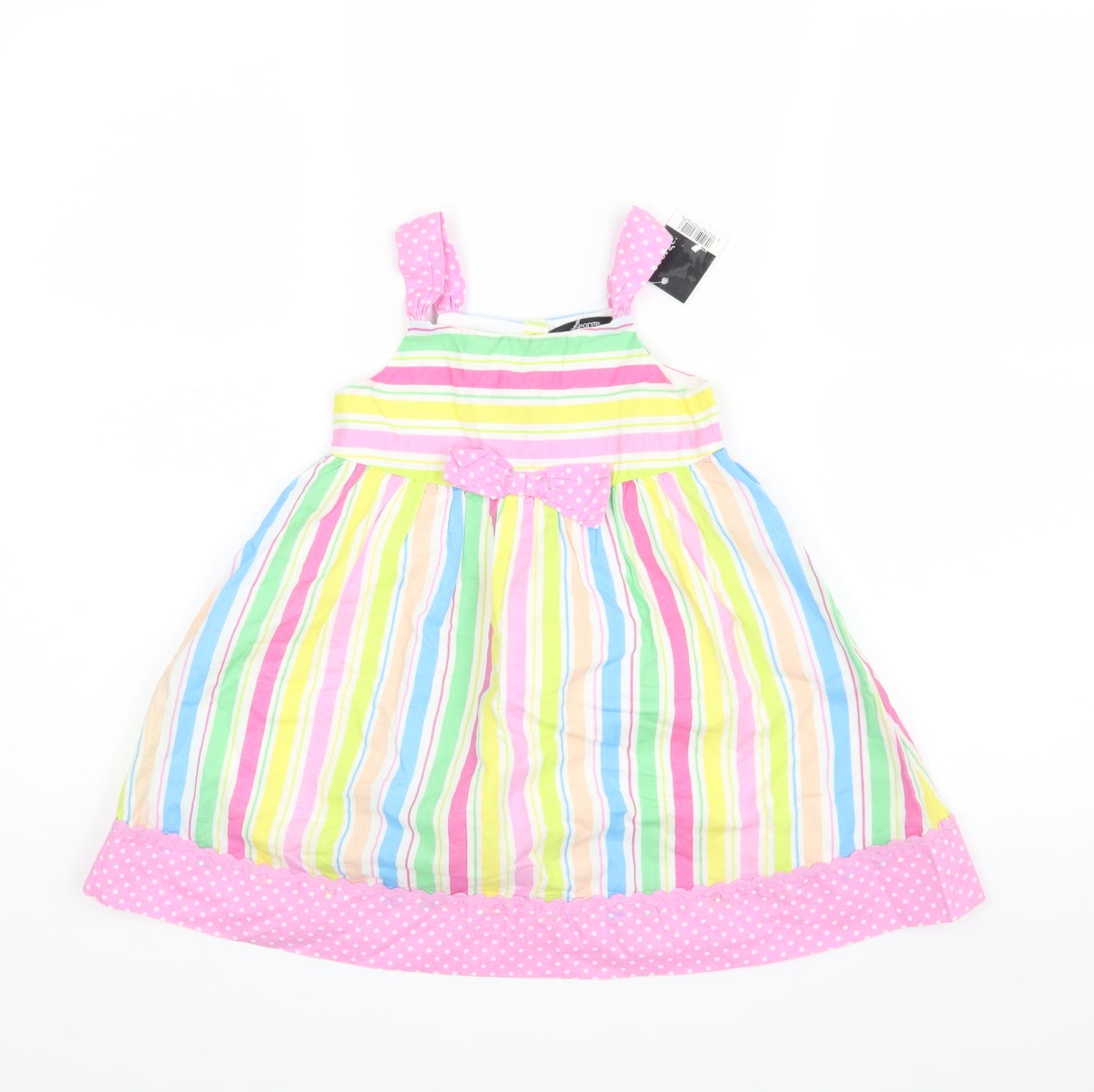 George Girls Multicoloured Striped  A-Line  Size 3-4 Years