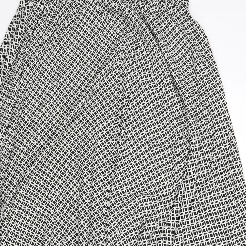 NEXT Womens Black Paisley Rayon A-Line Skirt Size 14