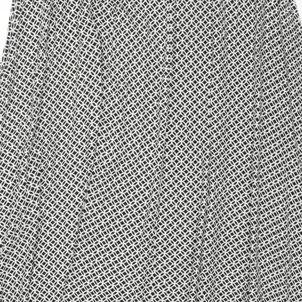 NEXT Womens Black Paisley Rayon A-Line Skirt Size 14