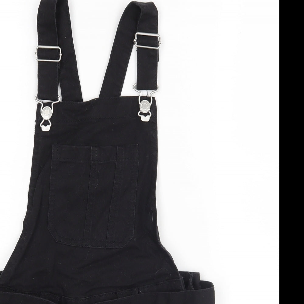 Denim Co Girls Black   Dungaree One-Piece Size 8-9 Years