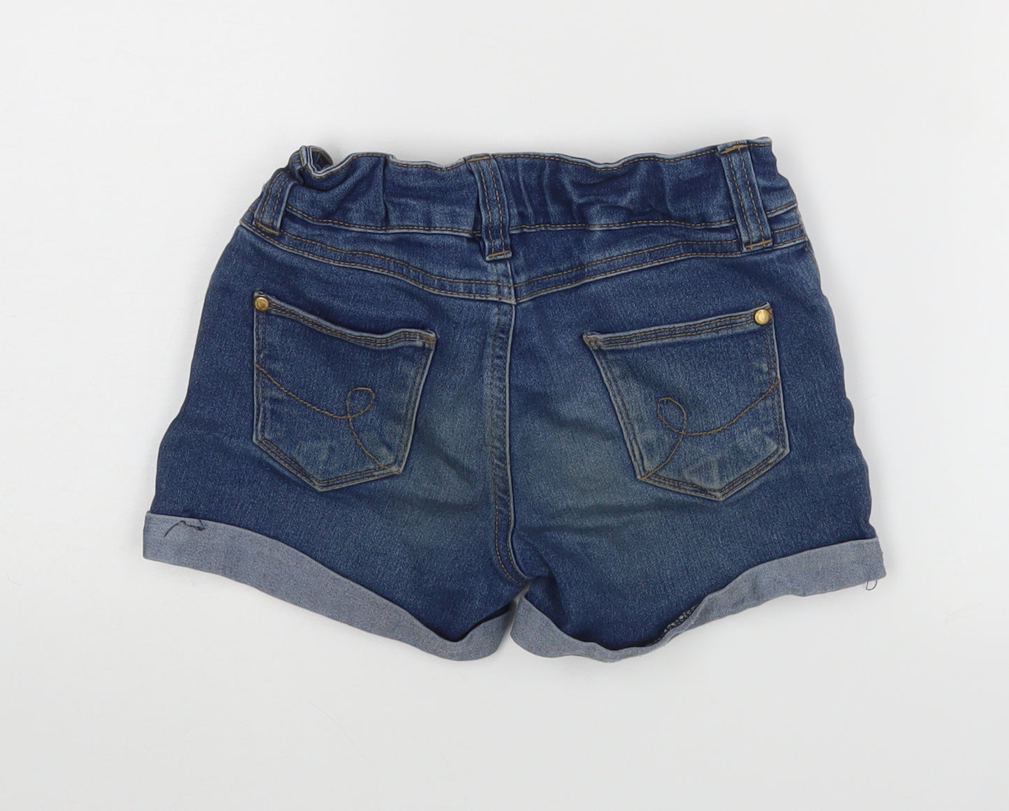 Denim Co Girls Blue   Hot Pants Shorts Size 7-8 Years