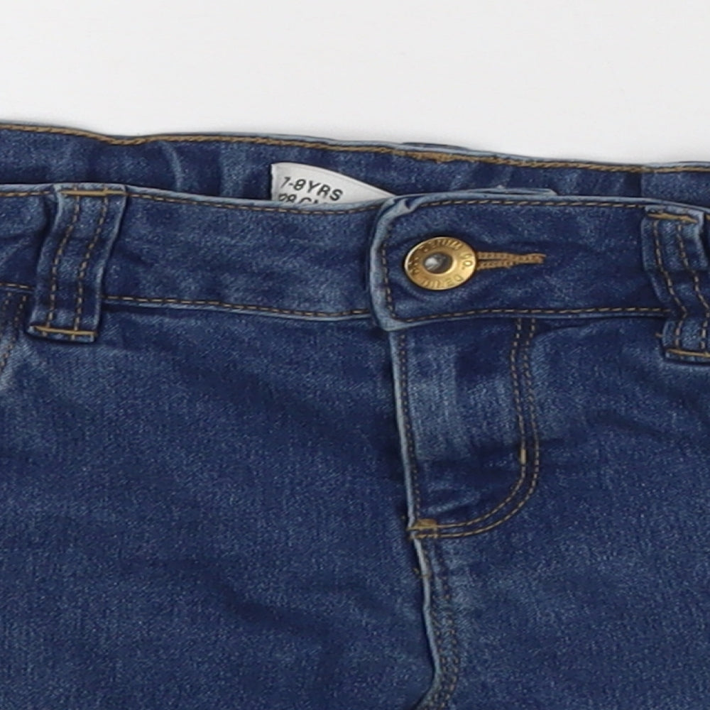 Denim Co Girls Blue   Hot Pants Shorts Size 7-8 Years