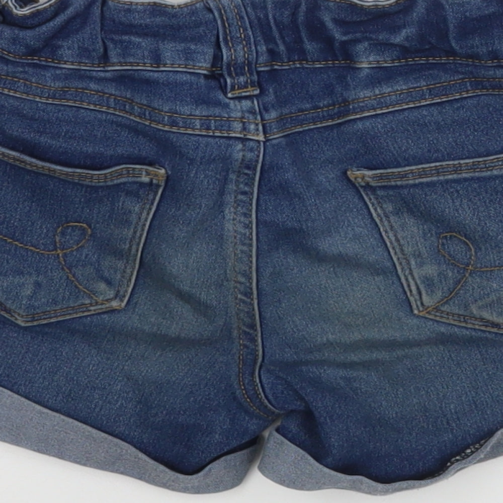Denim Co Girls Blue   Hot Pants Shorts Size 7-8 Years