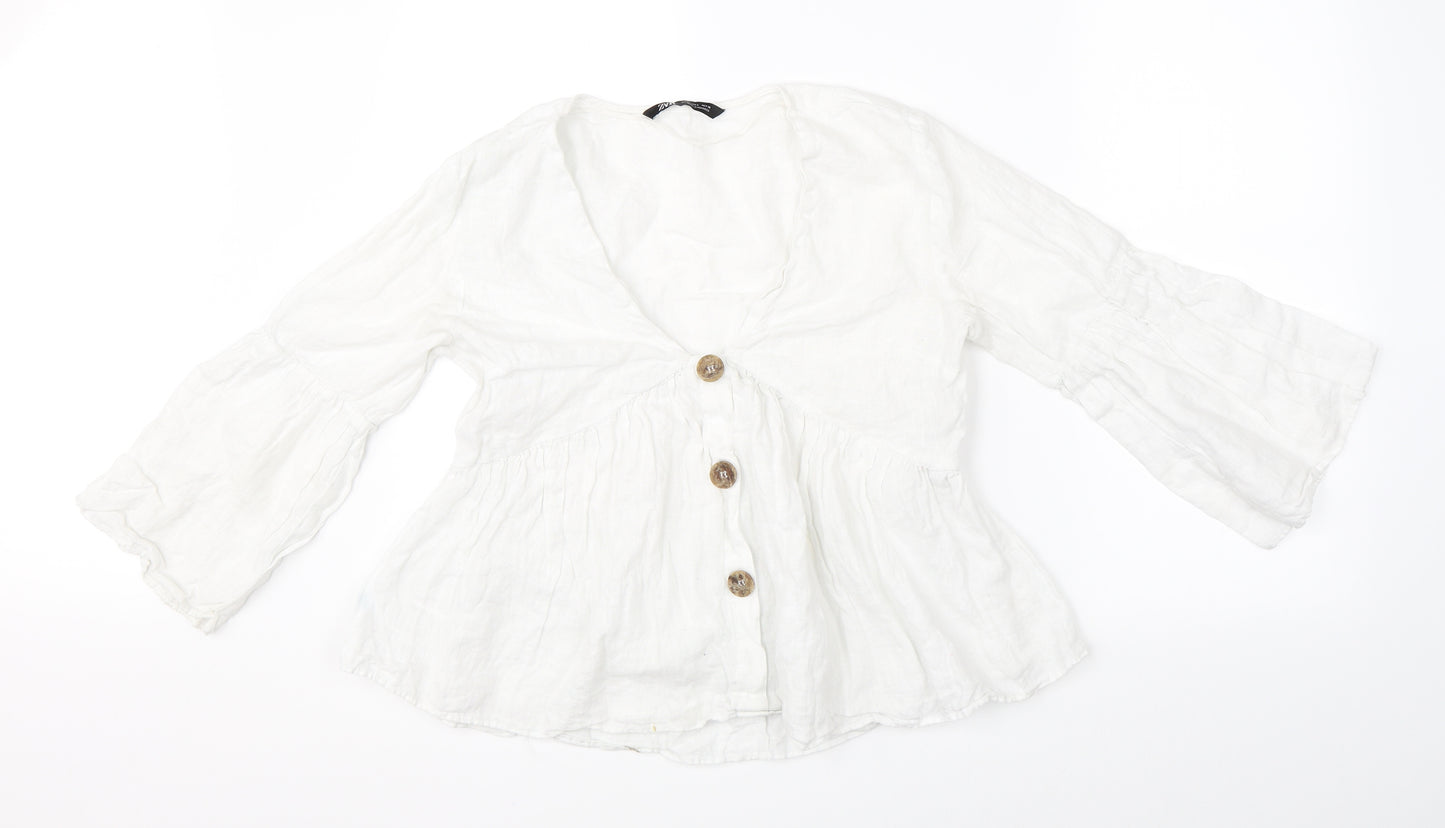 Zara Womens White   Basic Blouse Size L