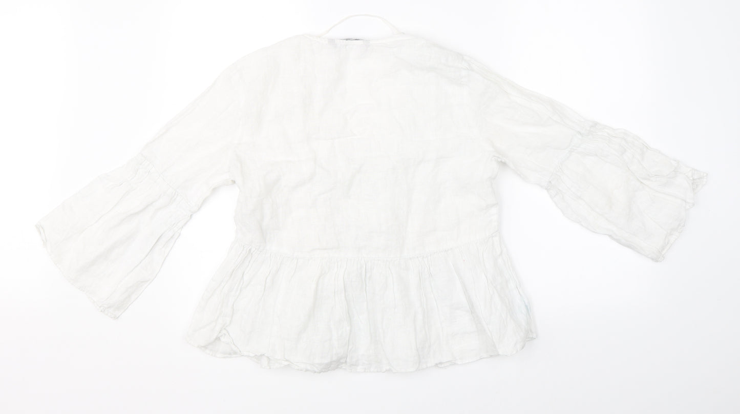 Zara Womens White   Basic Blouse Size L
