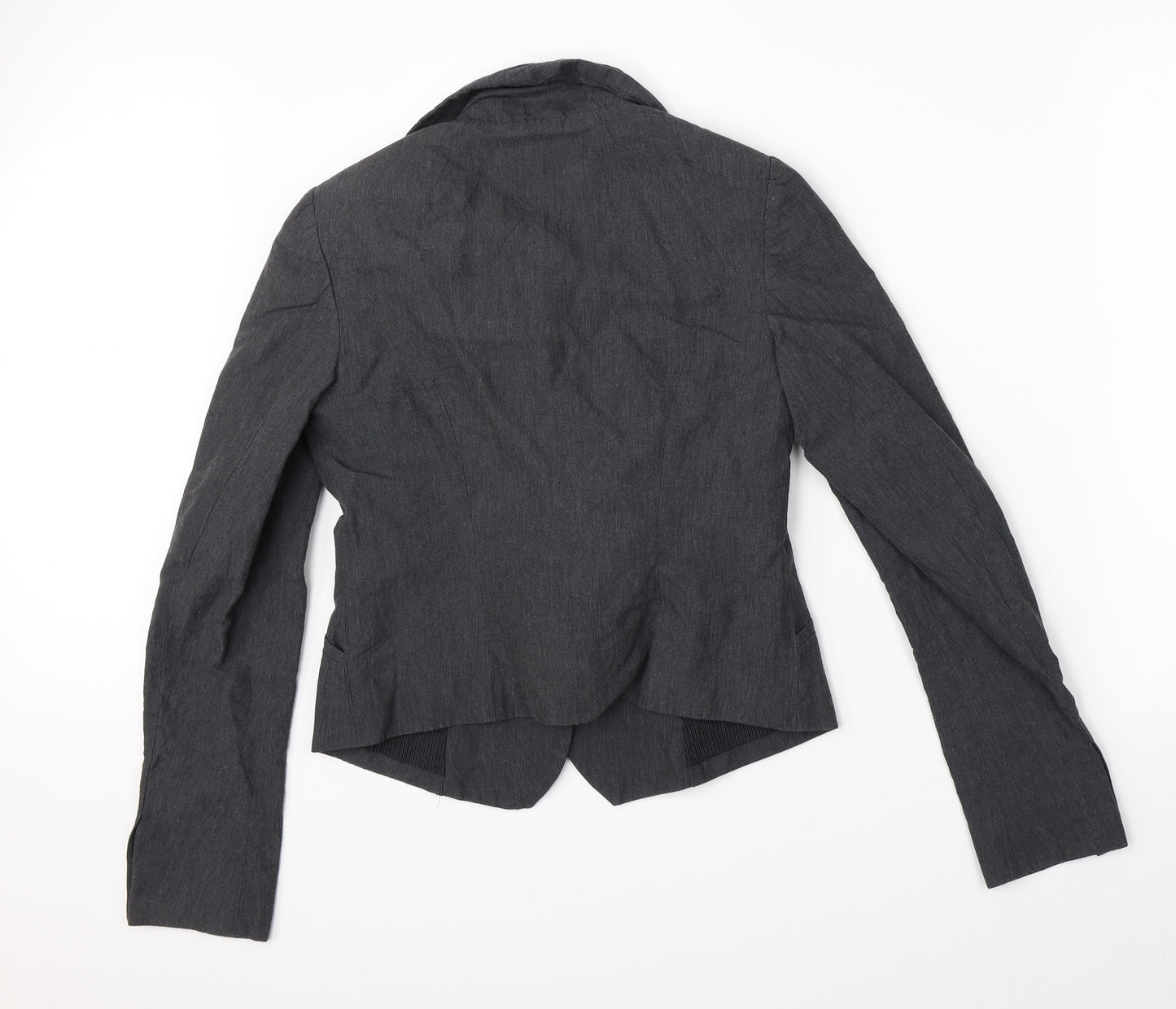 AllSaints Womens Grey   Biker Blazer Size 12