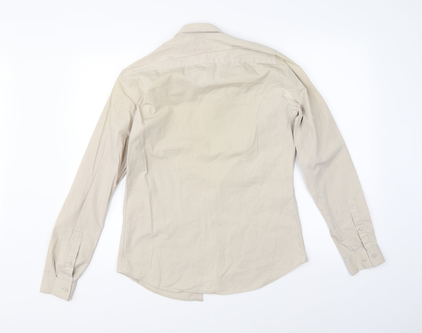 Topman Mens Beige    Button-Up Size M