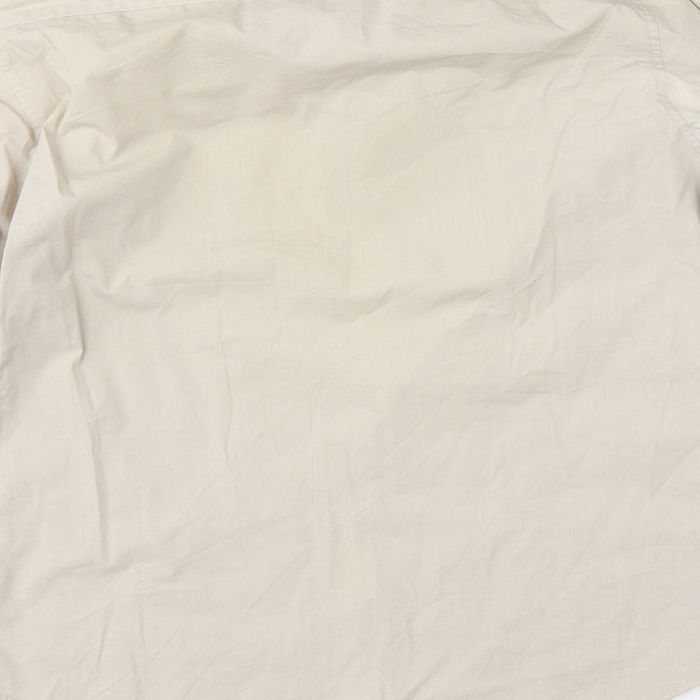Topman Mens Beige    Button-Up Size M