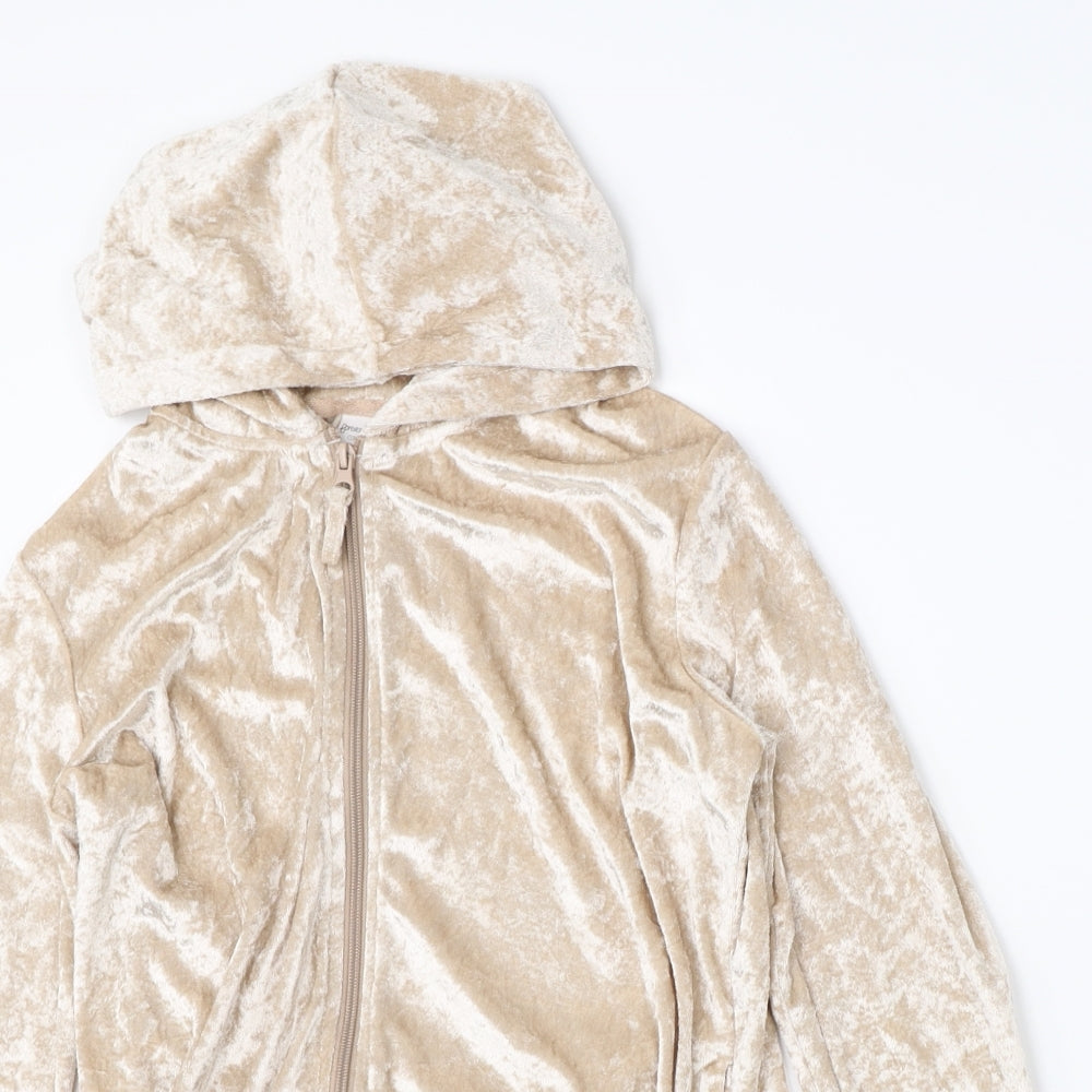 Forever Dreaming Girls Beige   Full Zip Hoodie Size 13 Years