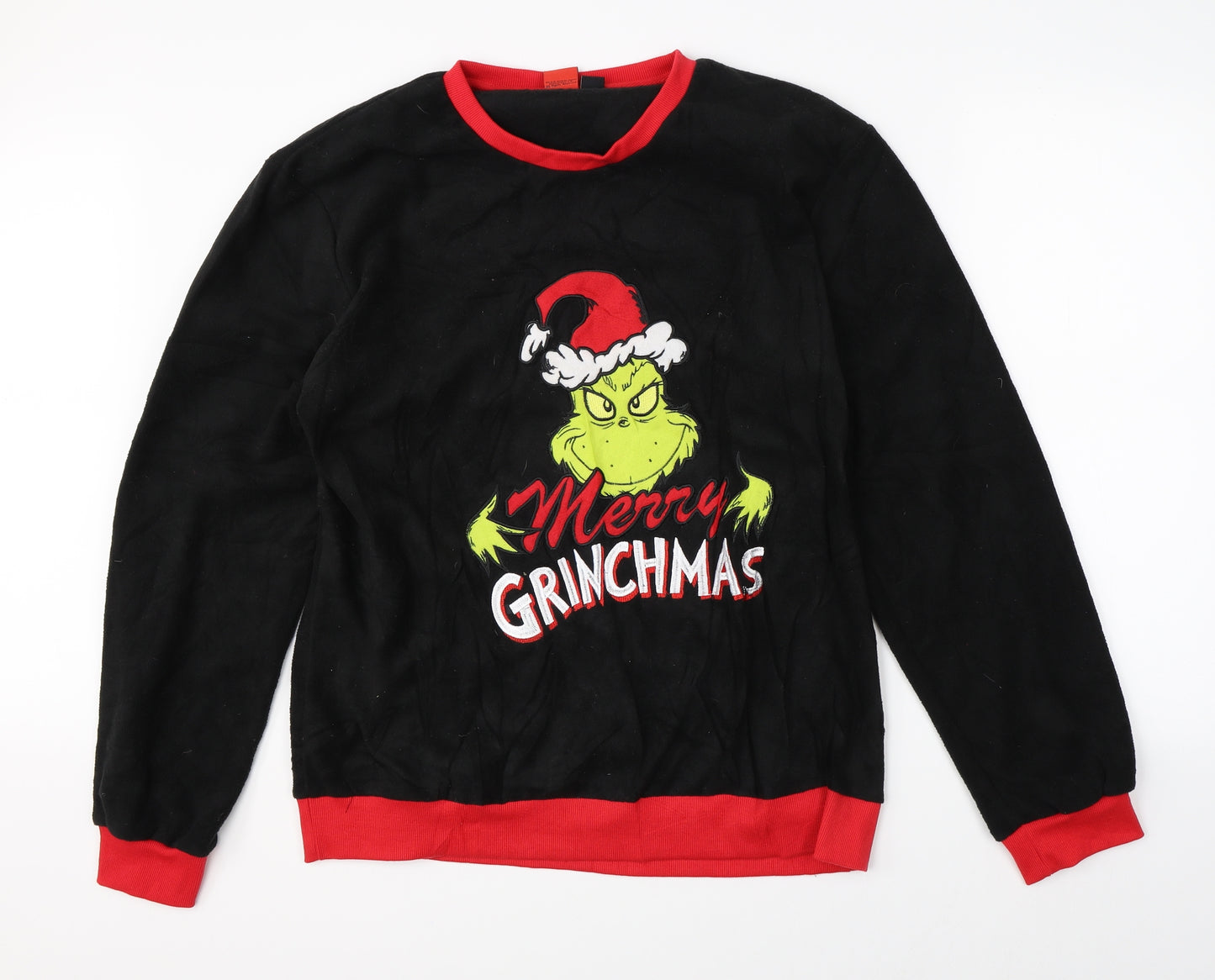 Primark Mens Black    Pyjama Top Size XL  - chirstmas grinch