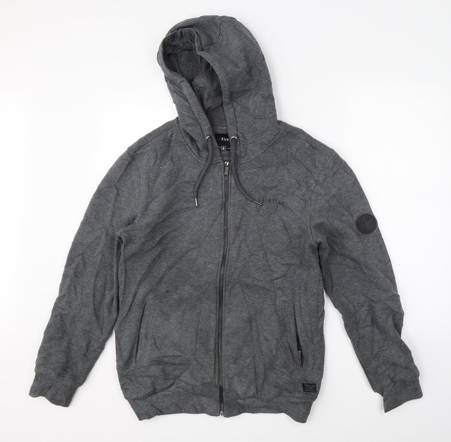 Firetrap Mens Grey   Full Zip Hoodie Size M
