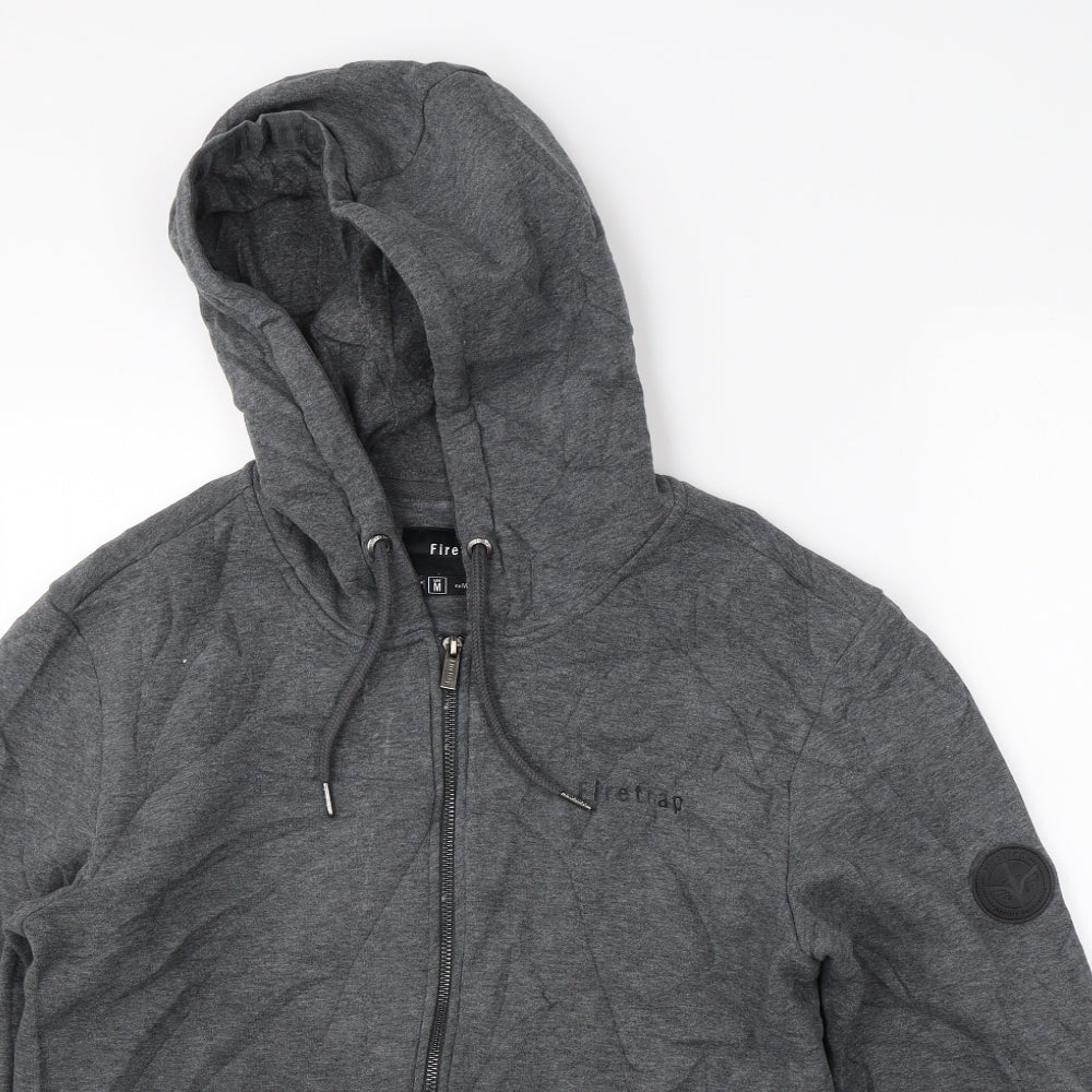 Firetrap Mens Grey   Full Zip Hoodie Size M