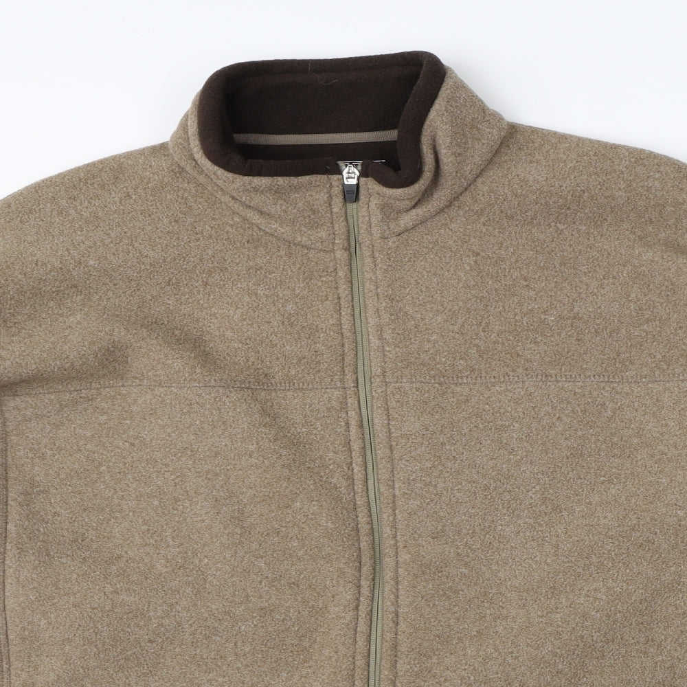 Marks & Spencer Mens Brown   Full Zip Jumper Size L