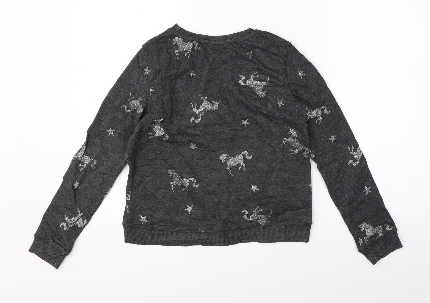 H&M Girls Grey   Pullover Jumper Size 11-12 Years