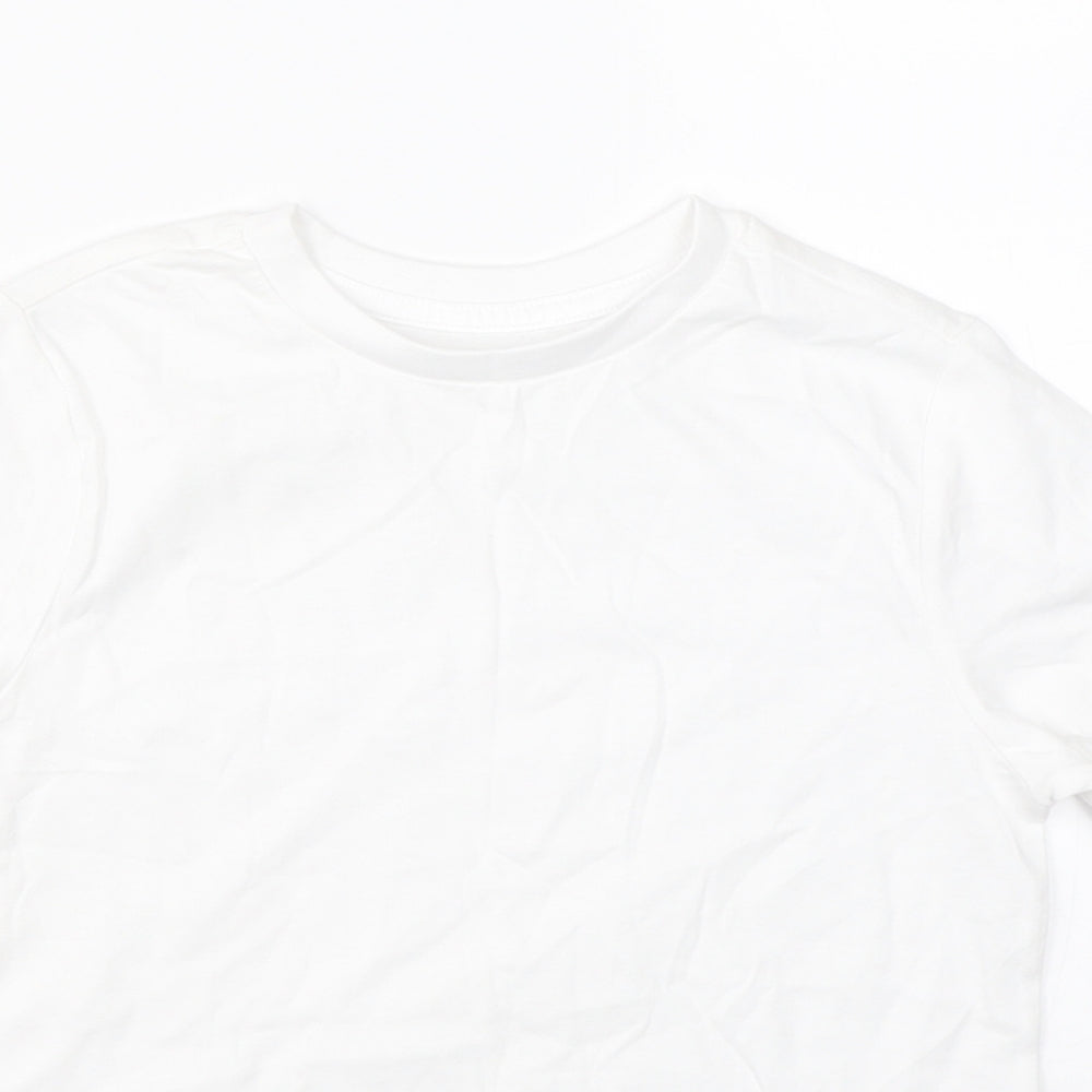 F&F Boys White   Basic T-Shirt Size 4-5 Years
