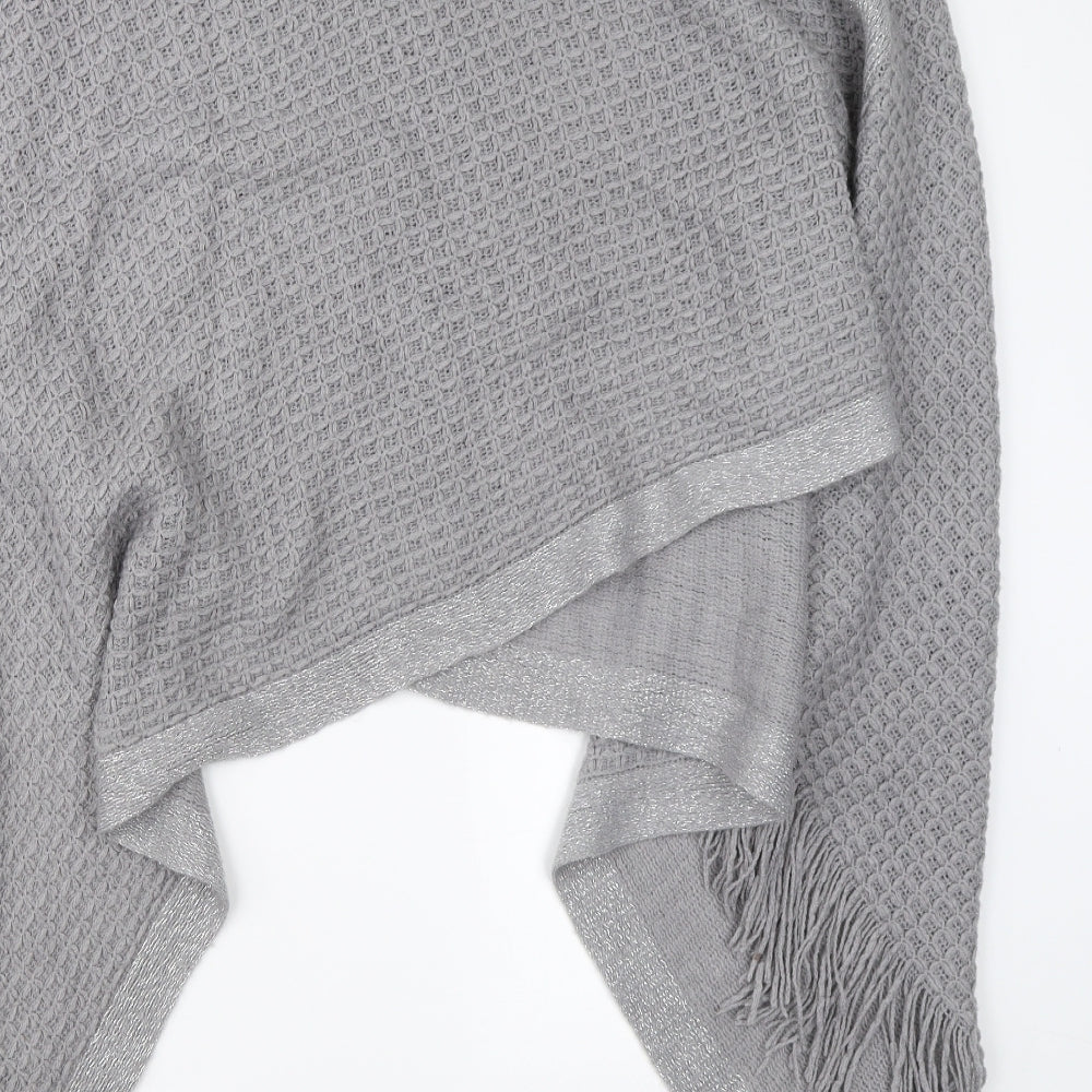 TU Womens Grey   Jacket Poncho One Size