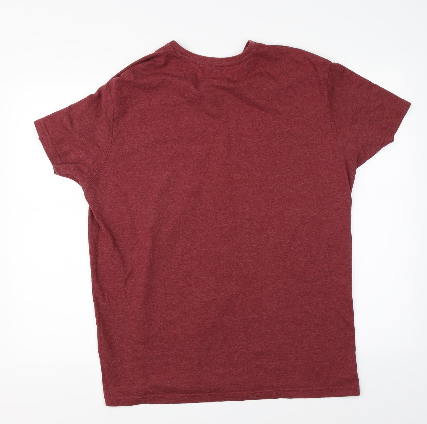 Cedar Wood State Mens Red    T-Shirt Size L