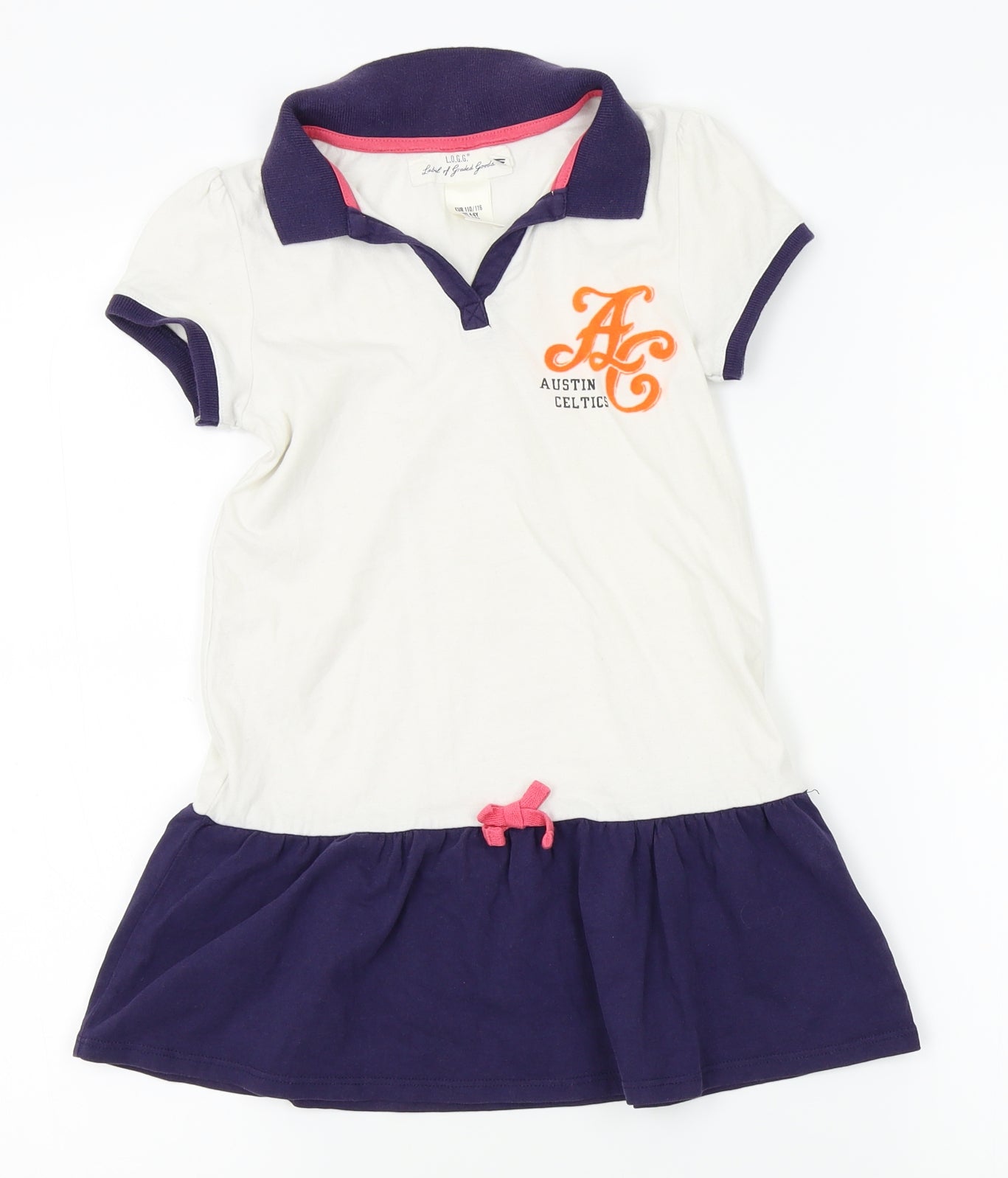 logg Girls White   Basic T-Shirt Size 4-5 Years