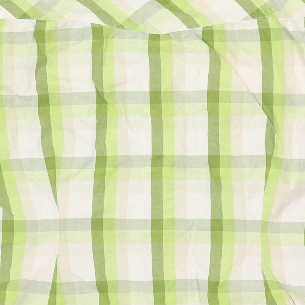 Oneill Womens Green Plaid  Basic Button-Up Size L