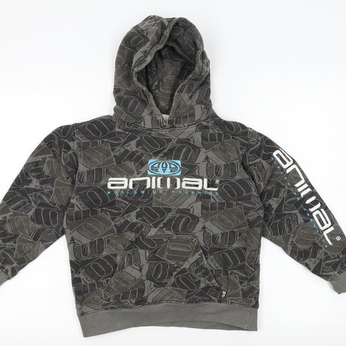 Animal Boys Grey   Pullover Hoodie Size S