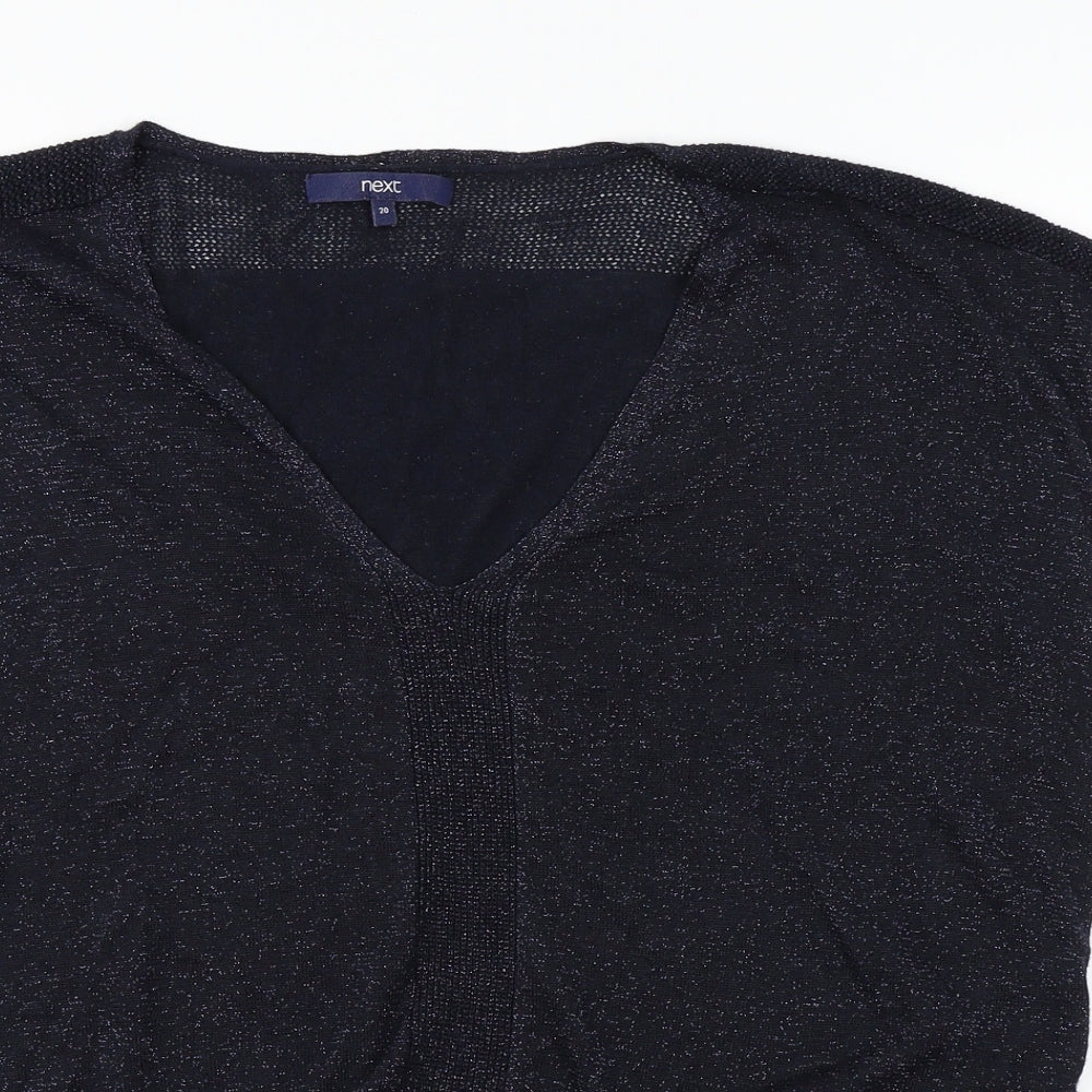 NEXT Womens Black   Vest Jumper Size 20