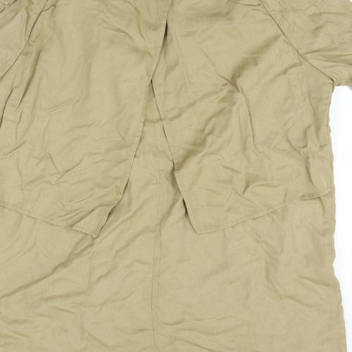 Topshop Womens Beige   Overcoat Coat Size 14