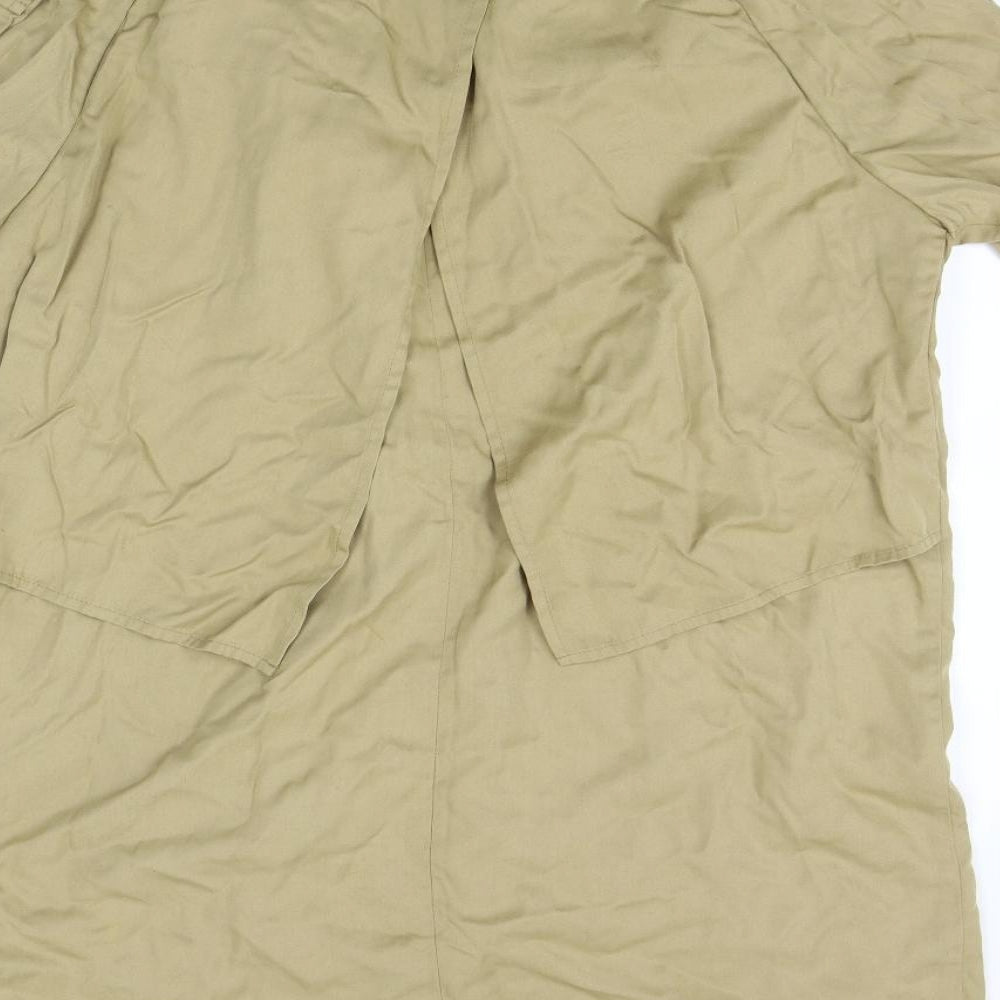 Topshop Womens Beige   Overcoat Coat Size 14