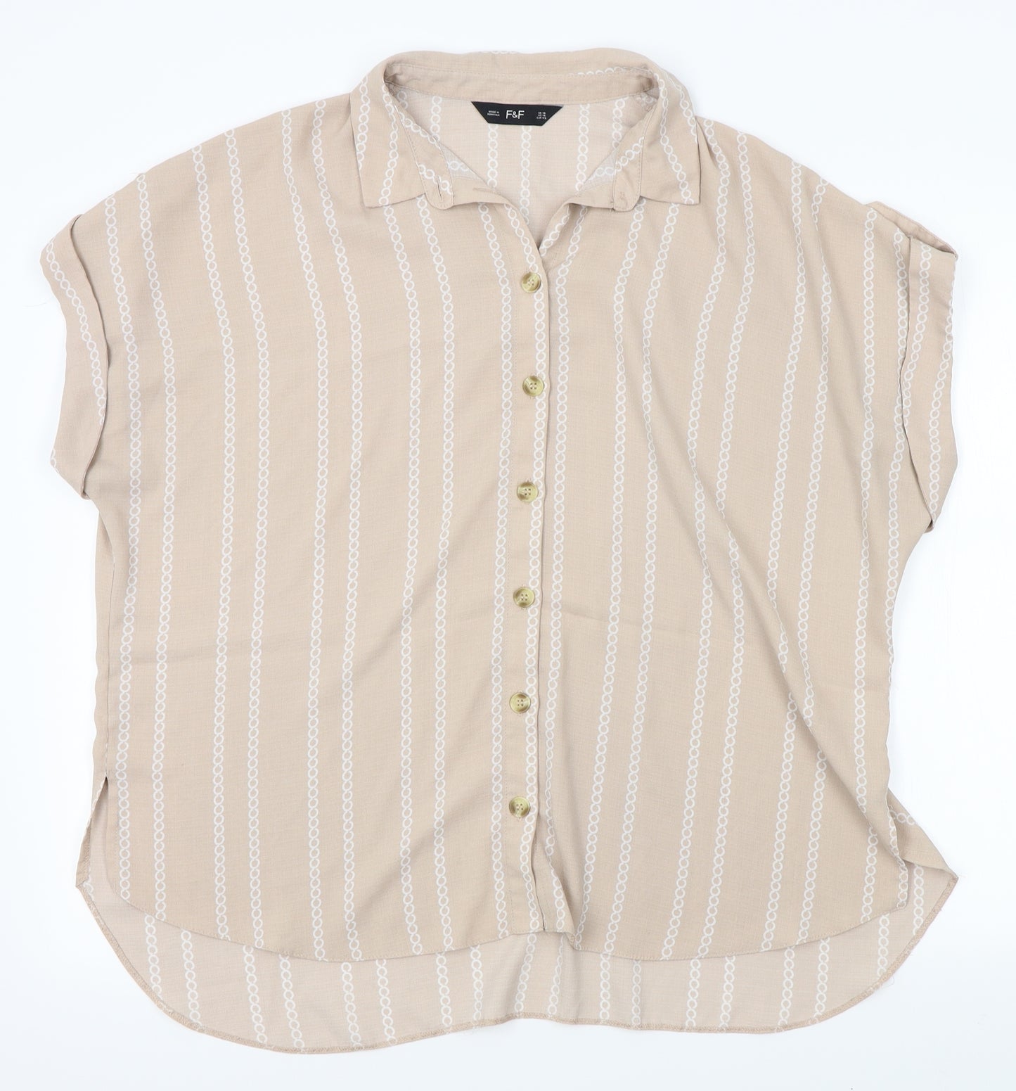 F&F Womens Beige   Basic Blouse Size 18