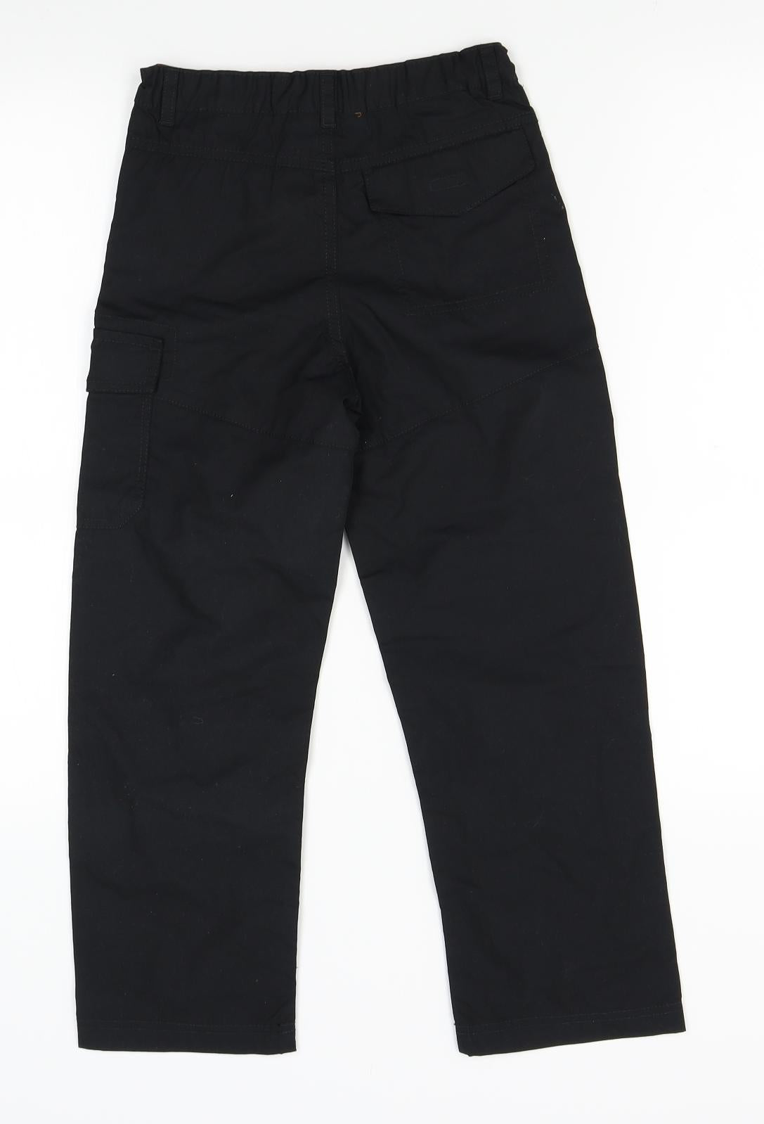 Crane Boys Black   Cargo Trousers Size 7-8 Years