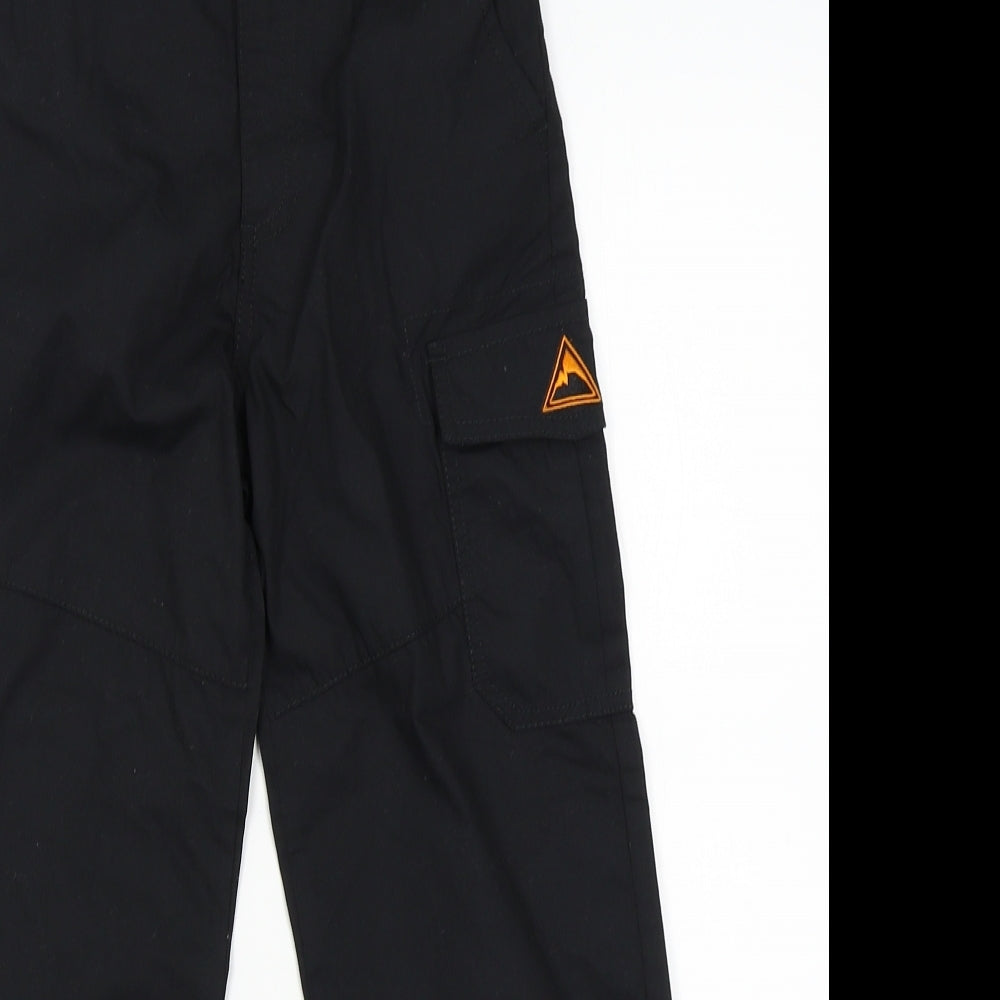 Crane Boys Black   Cargo Trousers Size 7-8 Years