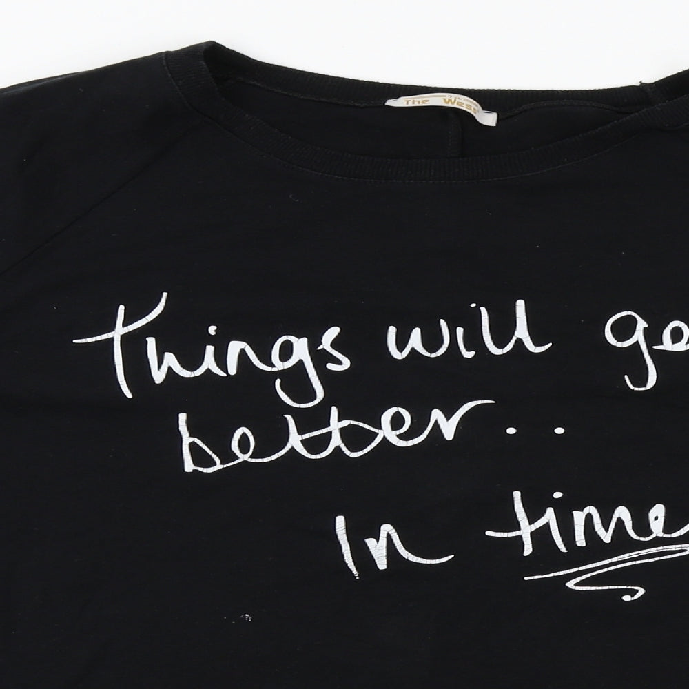 The Wess Womens Black   Basic T-Shirt Size M
