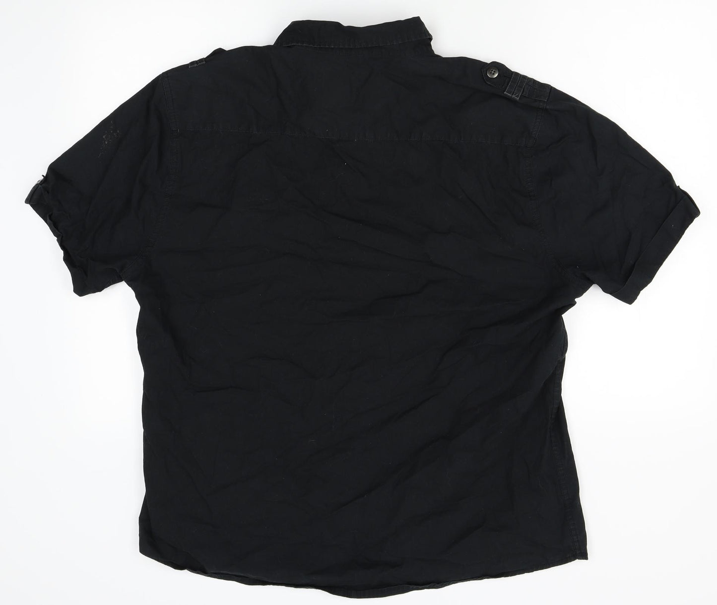 Easy Mens Black    Button-Up Size XL
