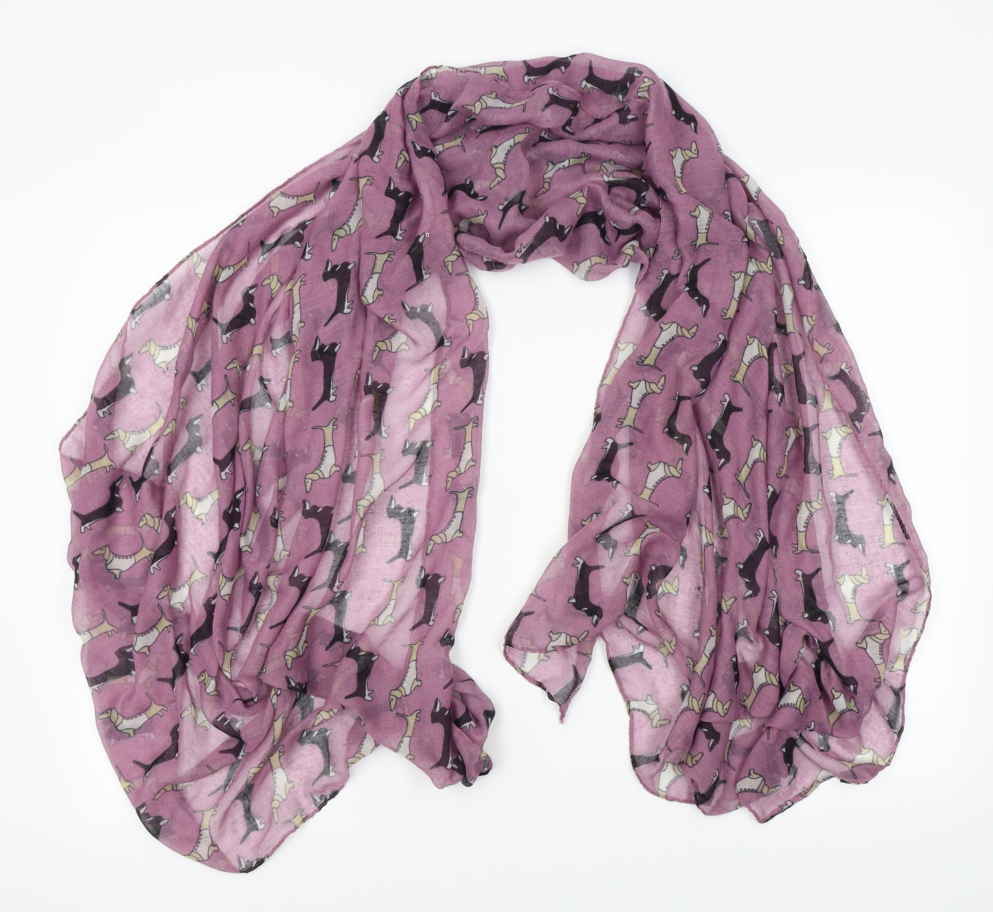 Deichmann Womens Purple Animal Print   Scarf