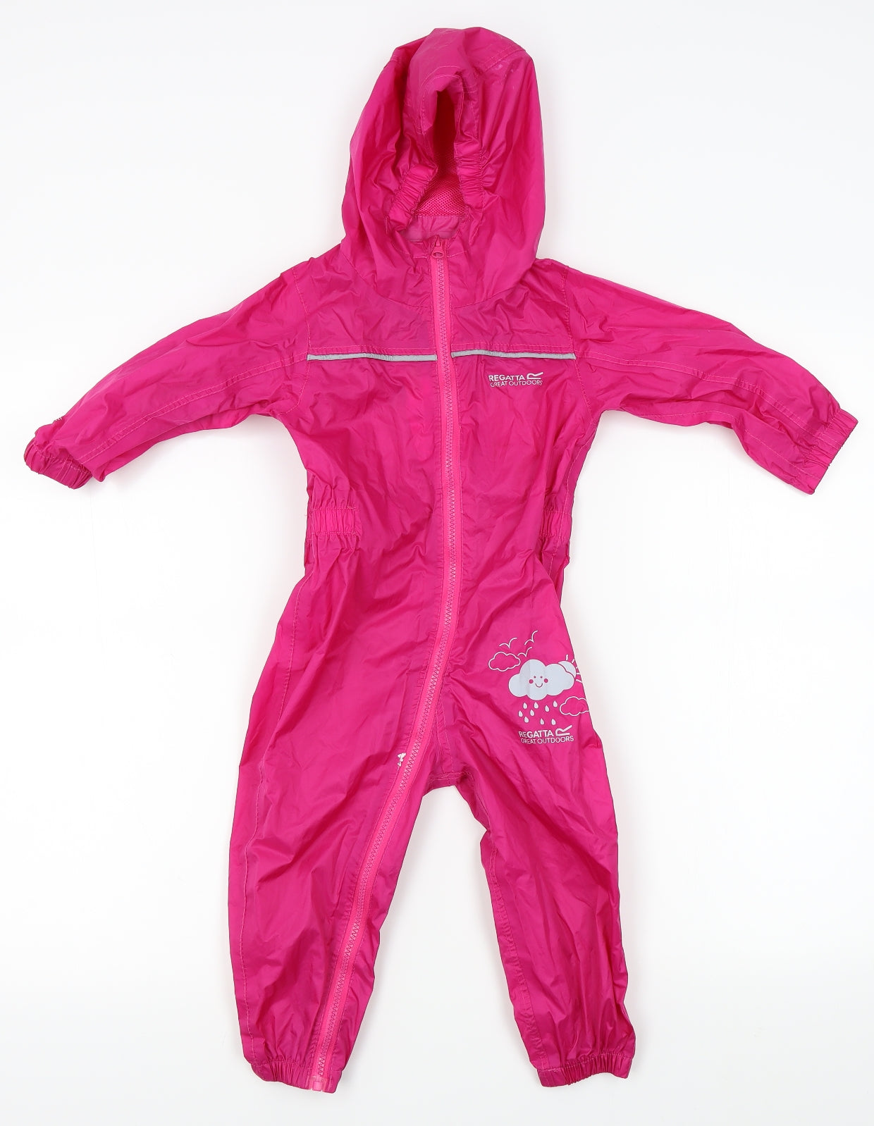Regatta Girls Pink   Rain Coat Snowsuit Size 18-24 Months  - rainsuit
