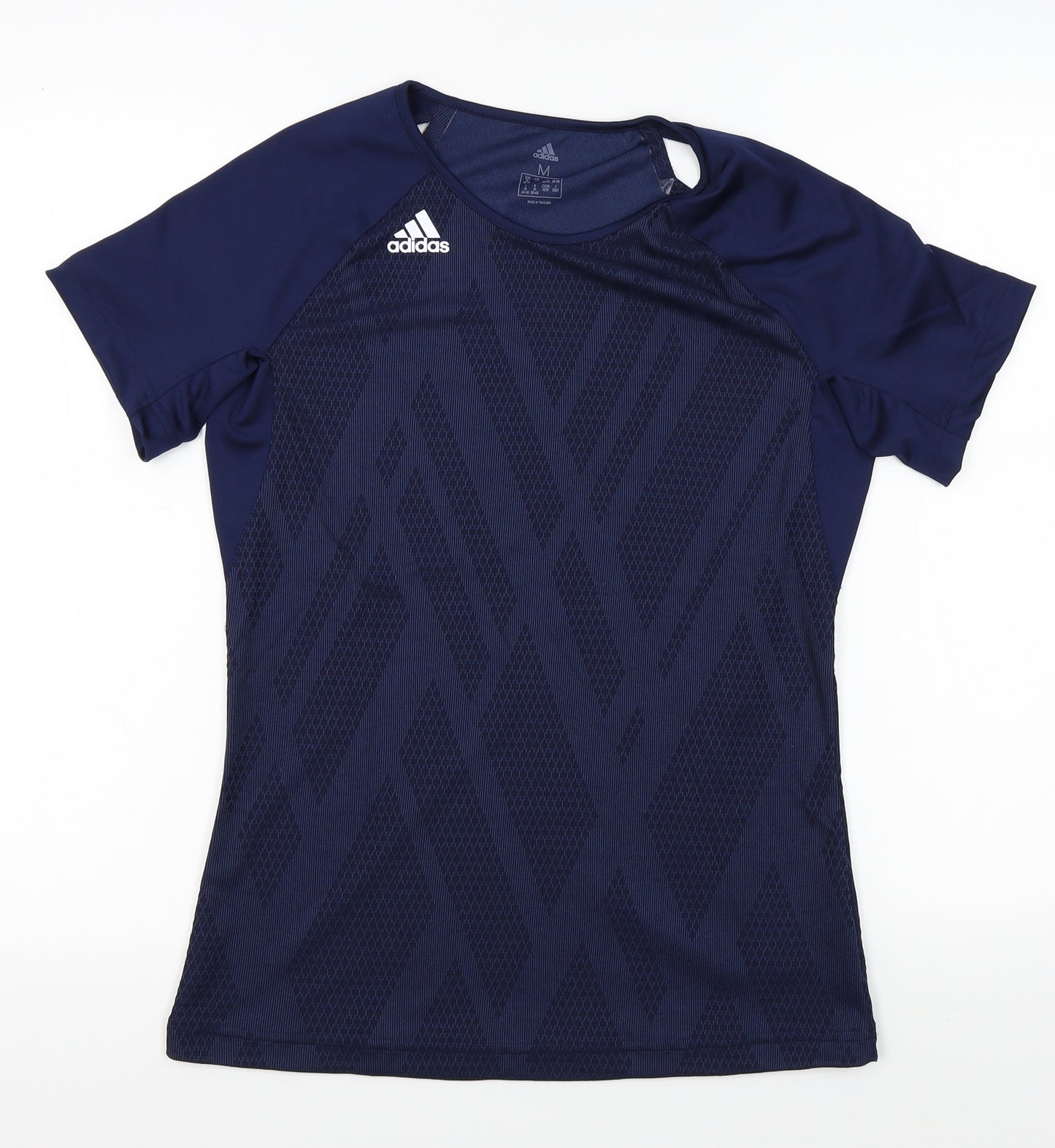 adidas Womens Blue   Basic T-Shirt Size M  - slits on back