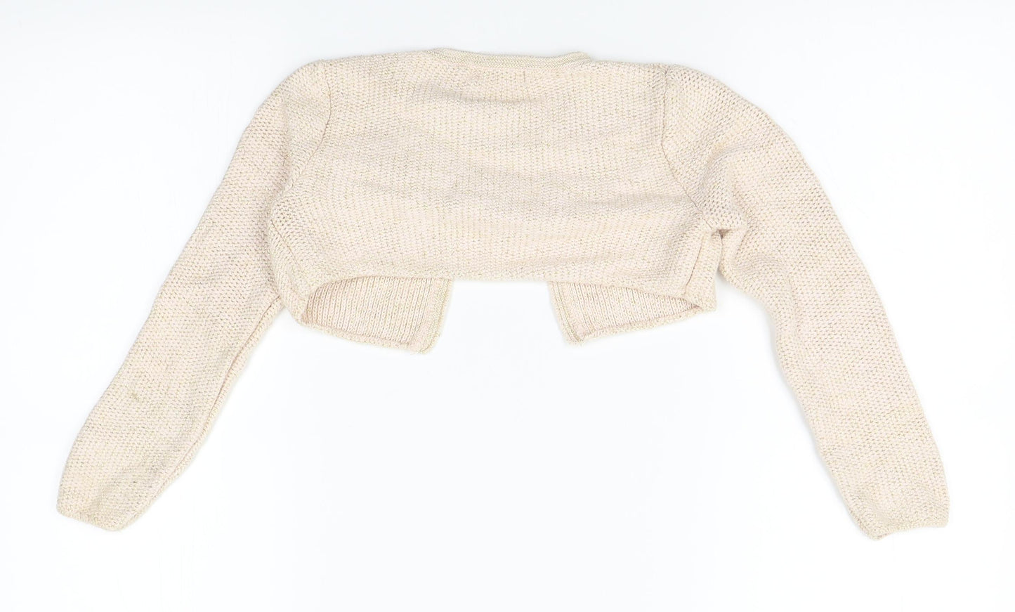H&M Girls Beige   Cardigan Jumper Size 6-7 Years  - cropped