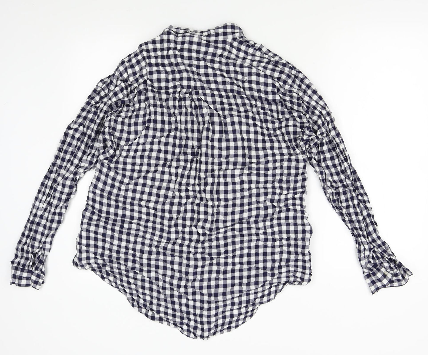 NEXT Womens Grey Plaid  Basic Button-Up Size 18