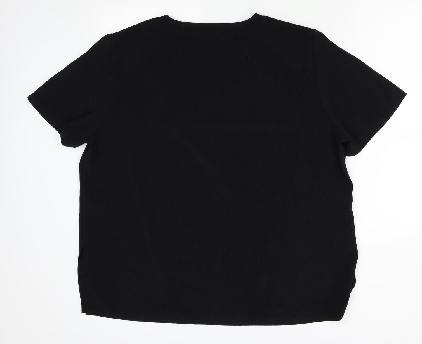 ELVI Womens Black   Basic Blouse Size 22