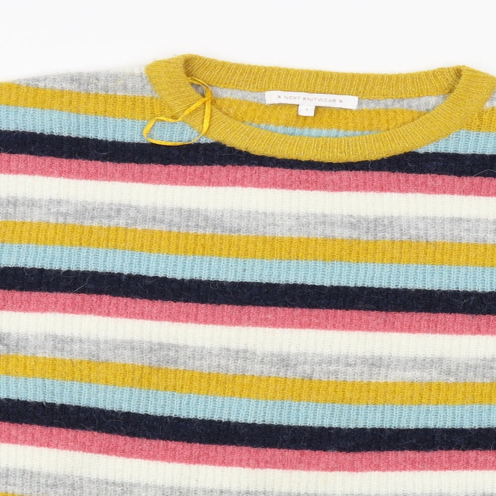 NEXT Womens Multicoloured Striped  Pullover Jumper Size L