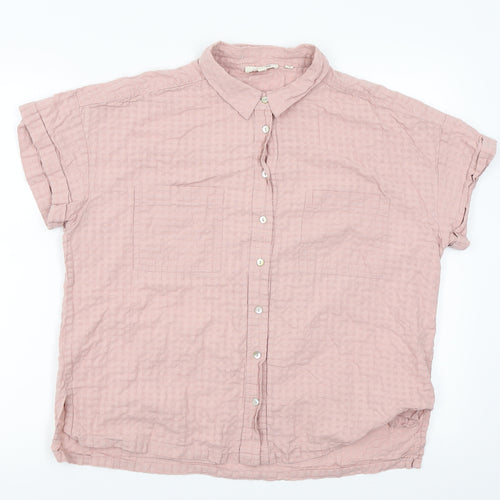 Fat Face Womens Pink   Basic Button-Up Size 16