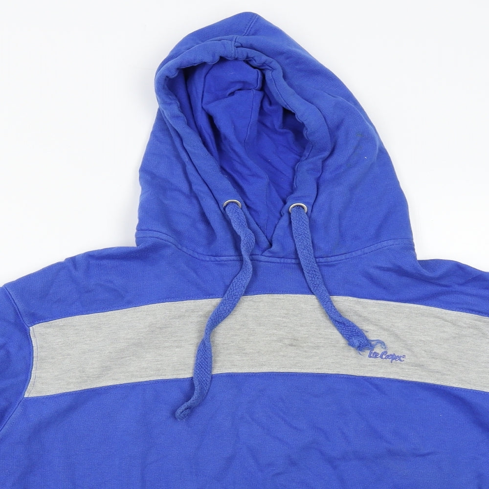 Lee Cooper Mens Blue   Pullover Hoodie Size L