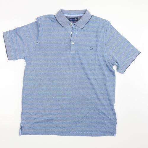 Lincoln Mens Blue    Polo Size L