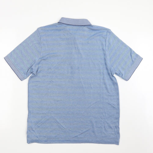 Lincoln Mens Blue    Polo Size L