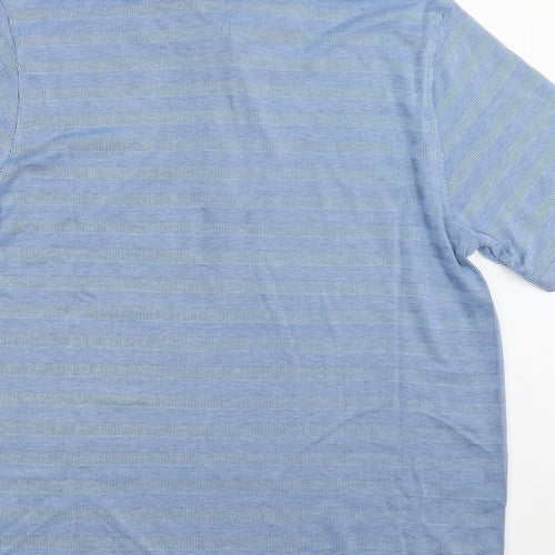 Lincoln Mens Blue    Polo Size L