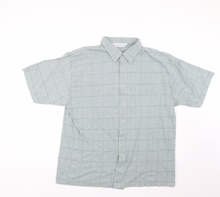 Berkertex Mens Green Button-Up Size XL