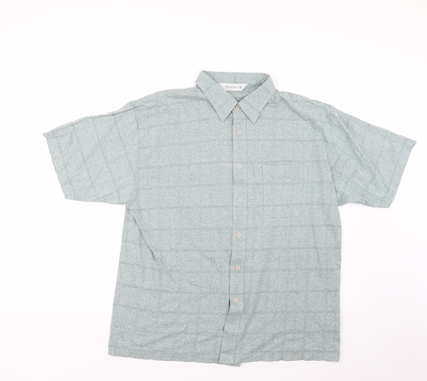 Berkertex Mens Green    Button-Up Size XL